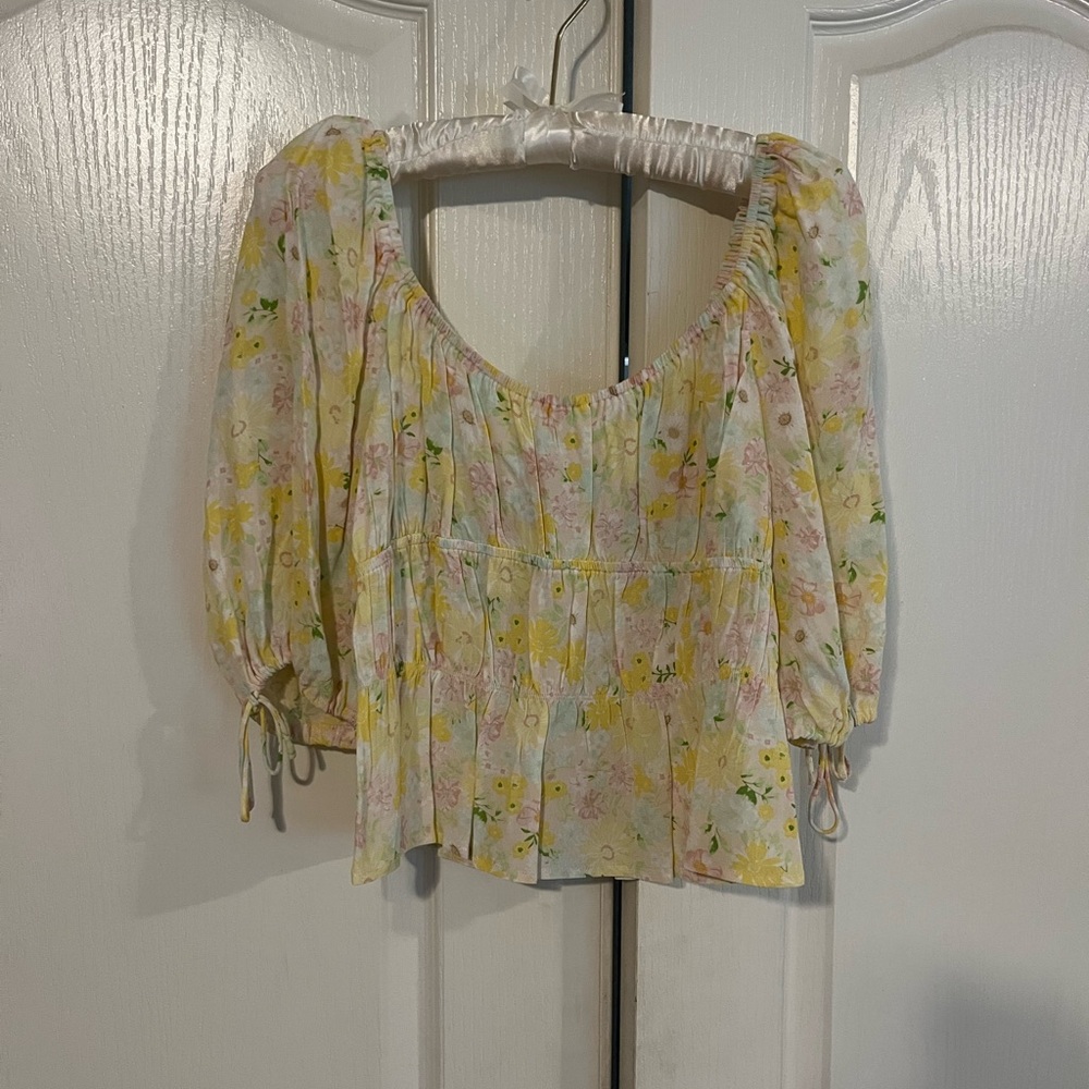 Yellow Floral Top